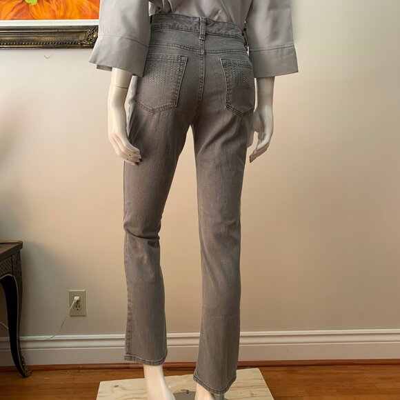 Jones New York Denim Women’s Lexington Straight Leg Zip Closure Jeans Pants - Picture 8 of 9